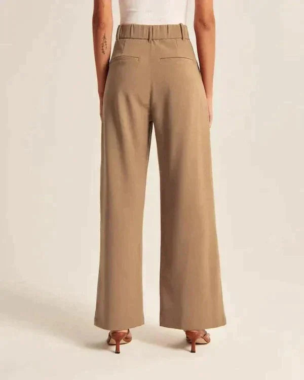 High-Waisted Wide-Leg Trousers