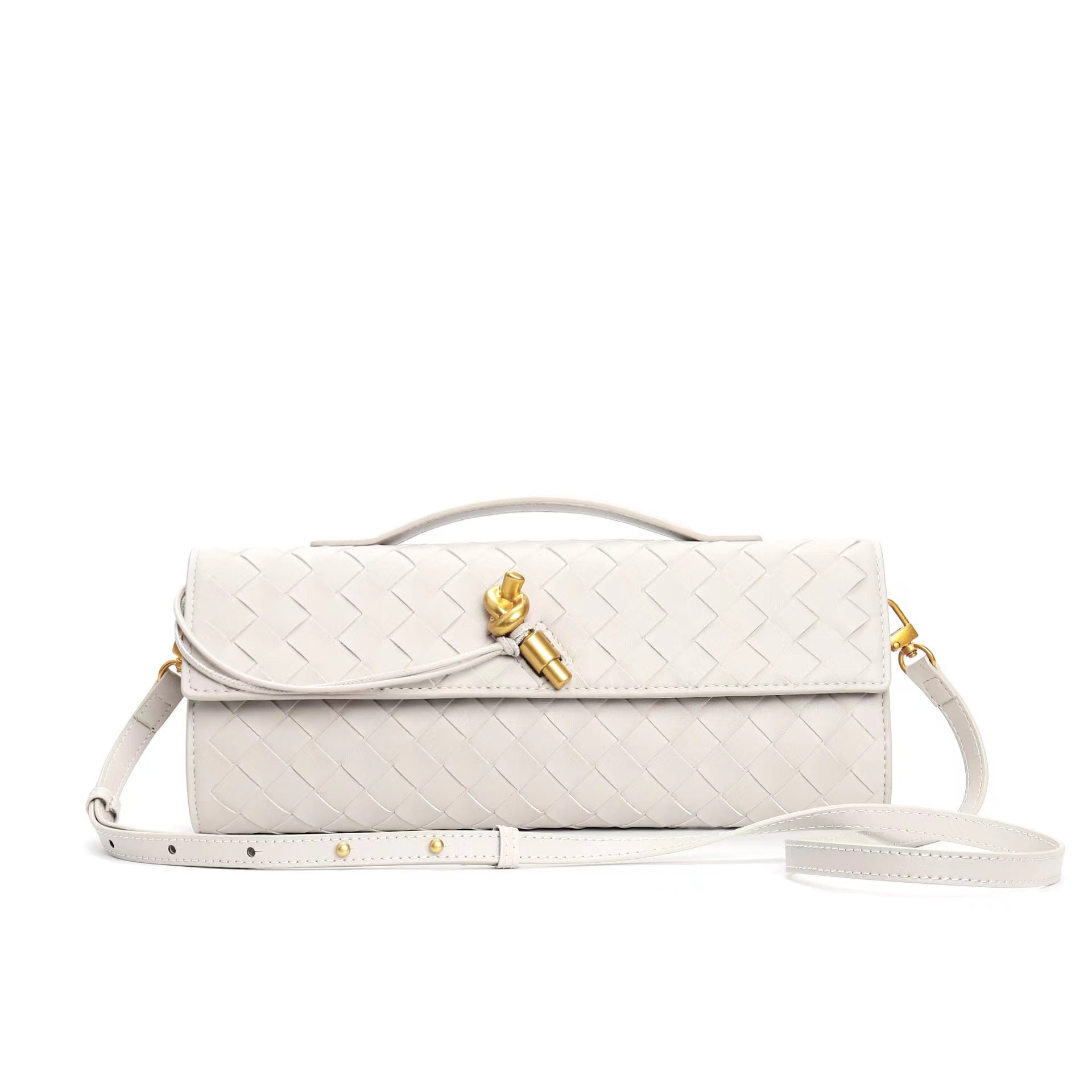Leora | Luxe Shoulder Bag - Woven Clutch