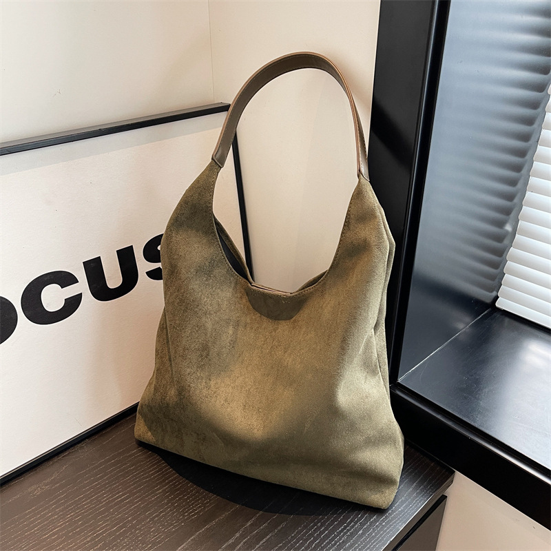 Luka | Vegan Leather Suede Shoulder Bag