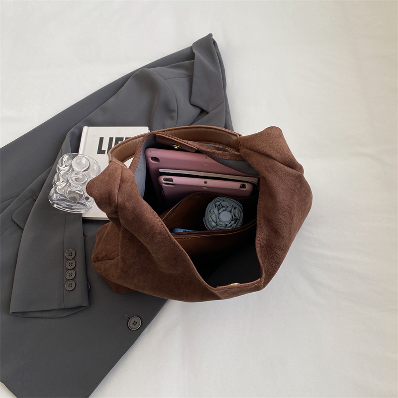 Luka | Vegan Leather Suede Shoulder Bag