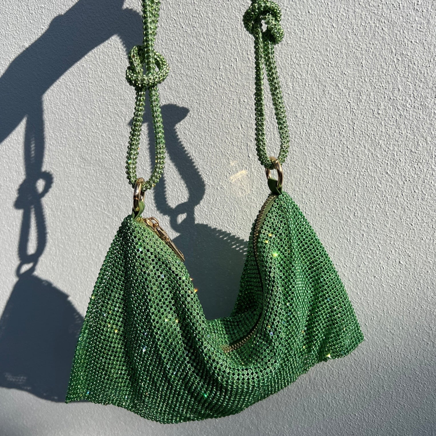 Luxury Shiny Bag with Chain Detail