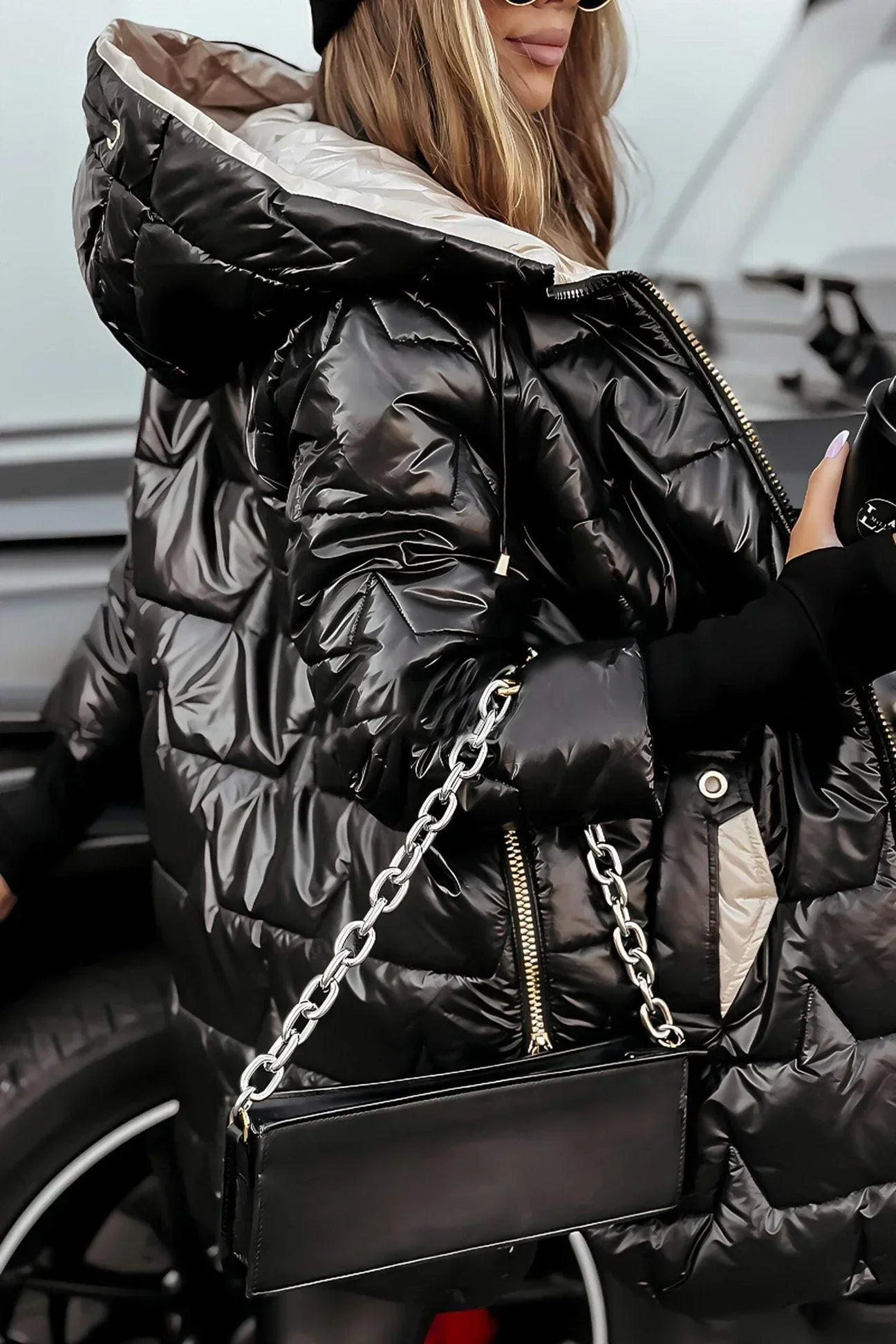 Diana | Elegant winter coat with hood and padding