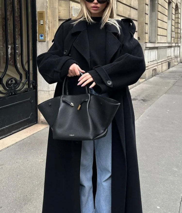 Inka | Oversized Wool Coat for Women – Long Winter Jacket
