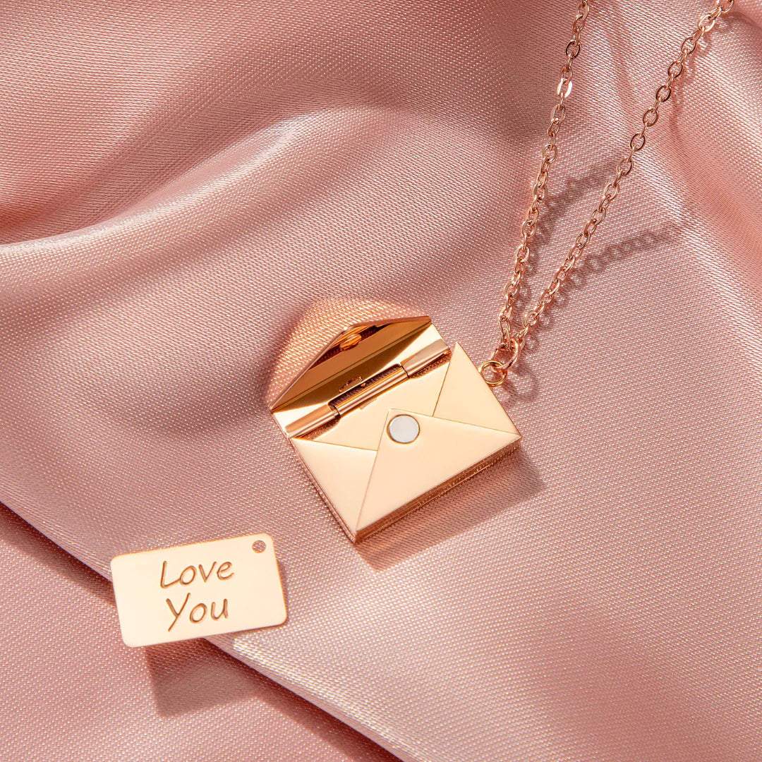Nula | Stainless Steel Love Letter Envelope Necklace