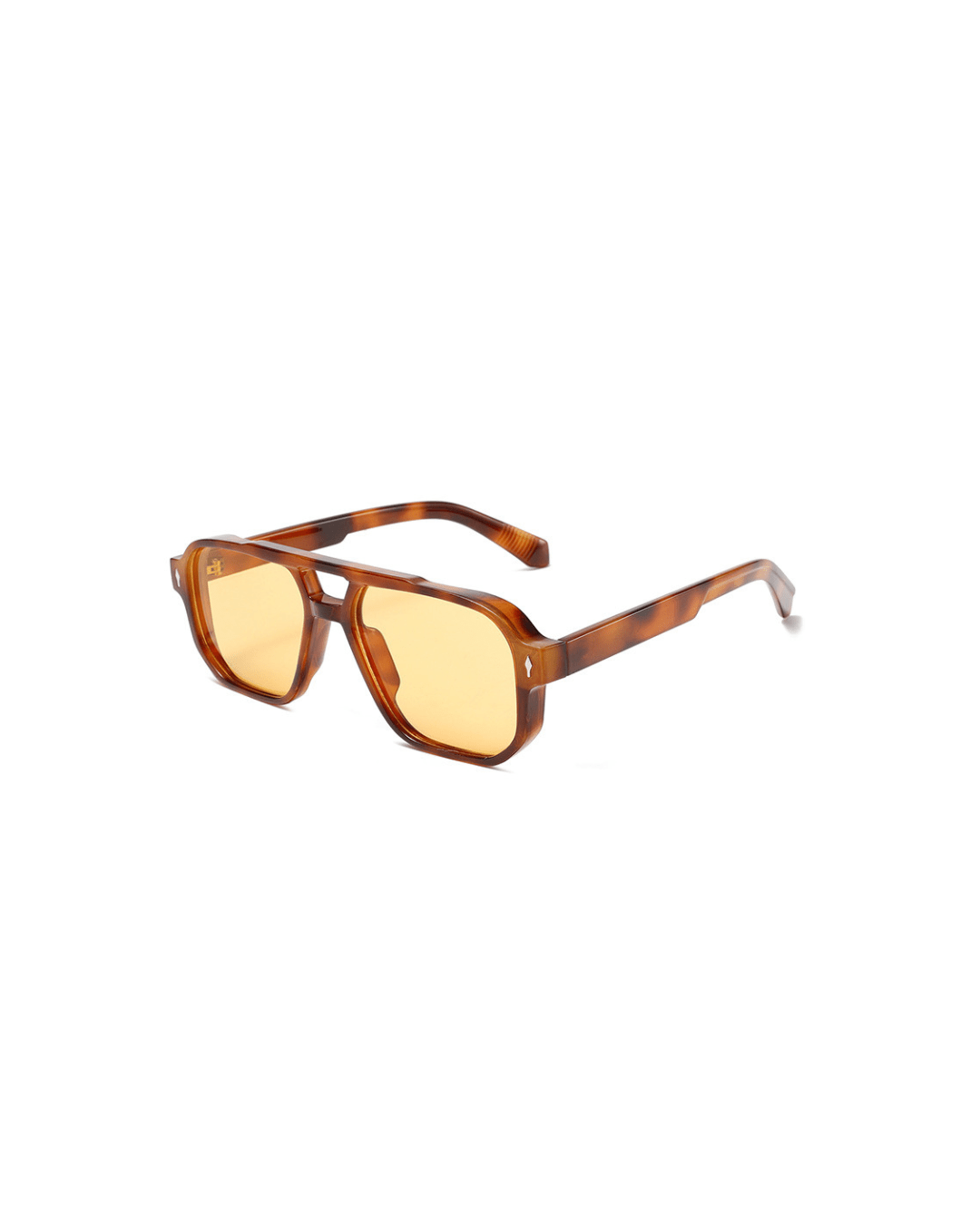 Lean | Vintage-Inspired Aviator Sunglasses with Orange Lenses
