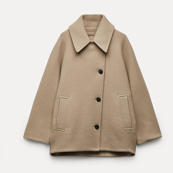Acy | Oversized Wool Coat with Buttons
