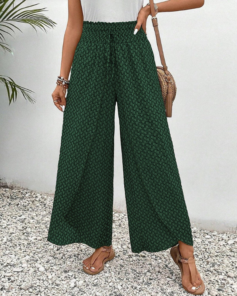 Cissie | Printed Wide-Leg Elastic Pants