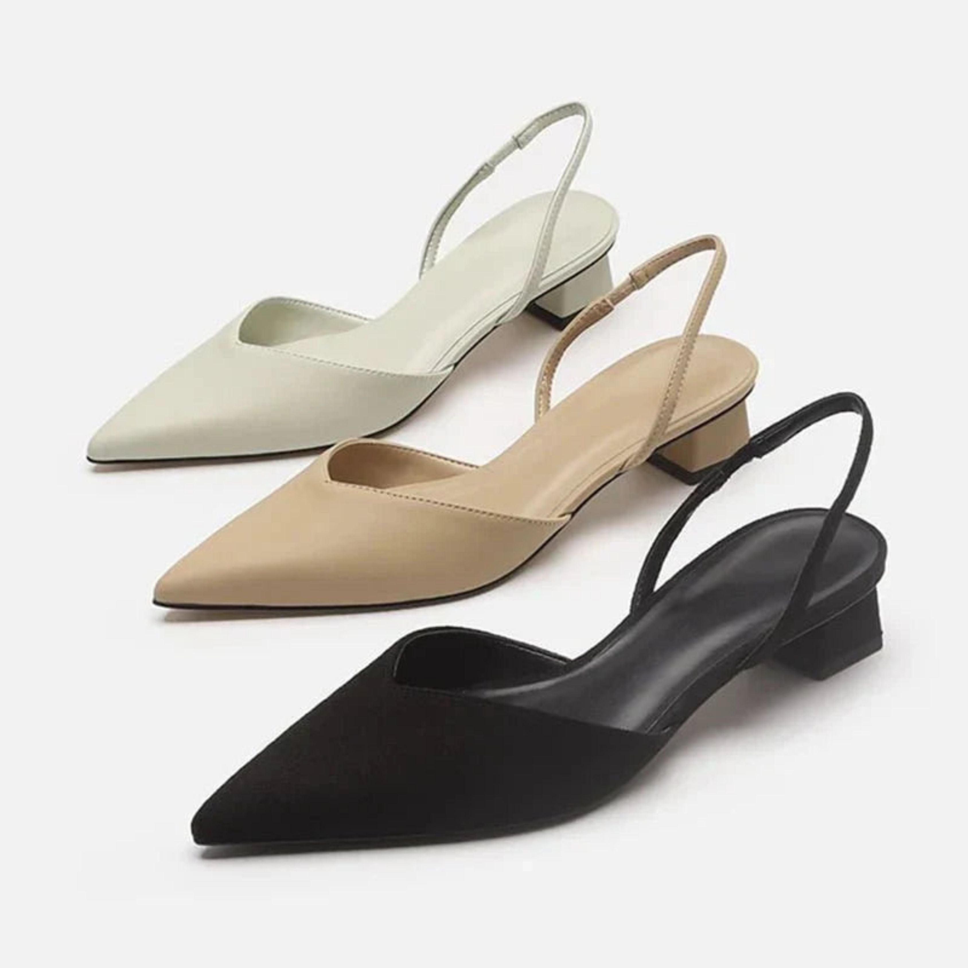 Femke | Stylish Low-Heel Slingback Pumps