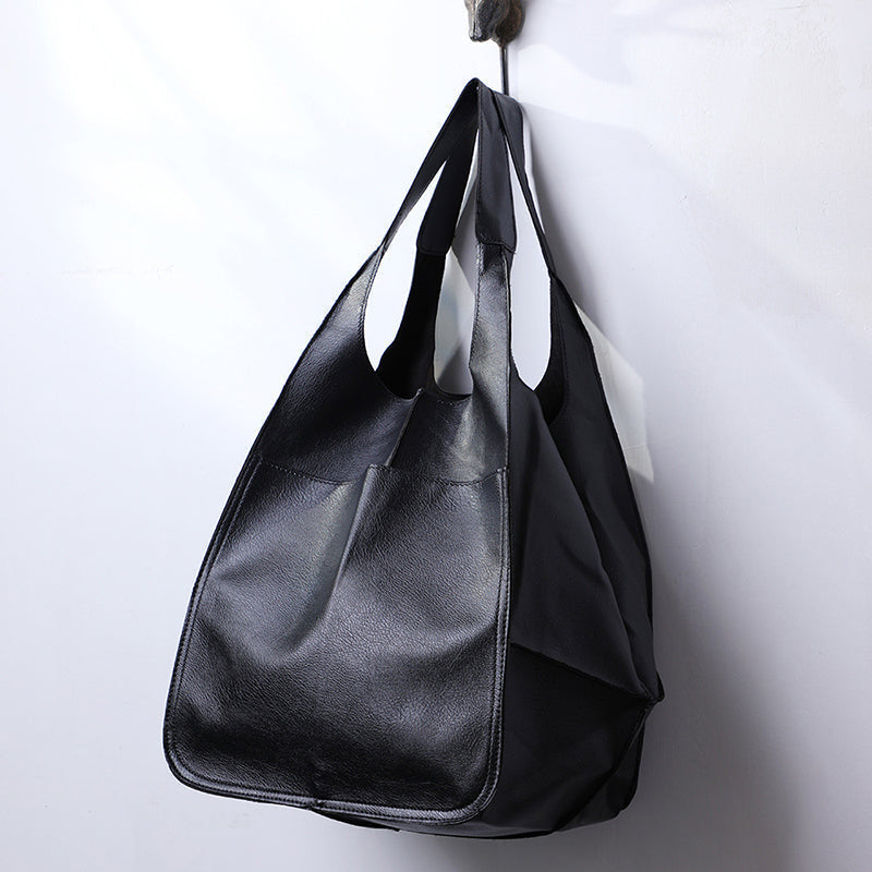 Oversized Leather Vintage Shoulder Bag
