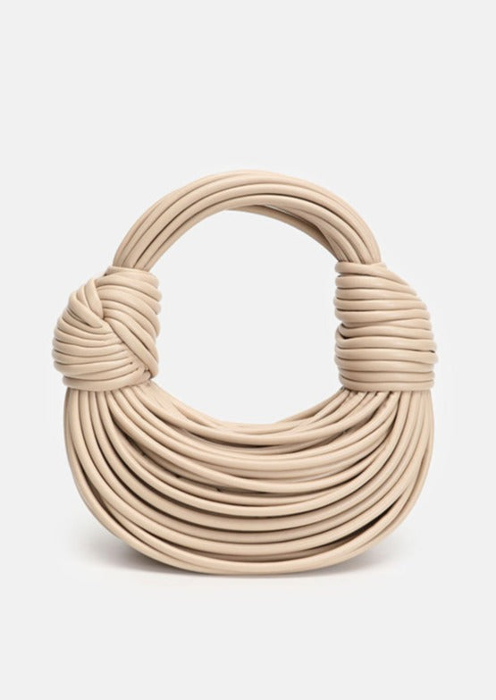 Arela | Beige Leather Handbag – Luxury Design Shoulder Bag