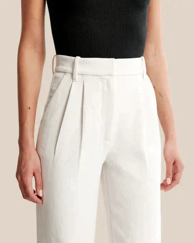 High-Waisted Wide-Leg Trousers