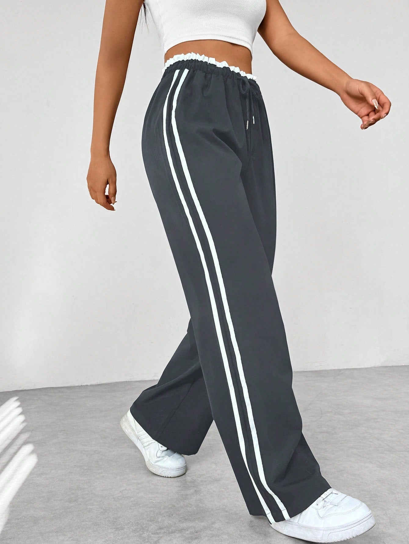 Cherine | Stylish Wide-Leg Sporty Pants