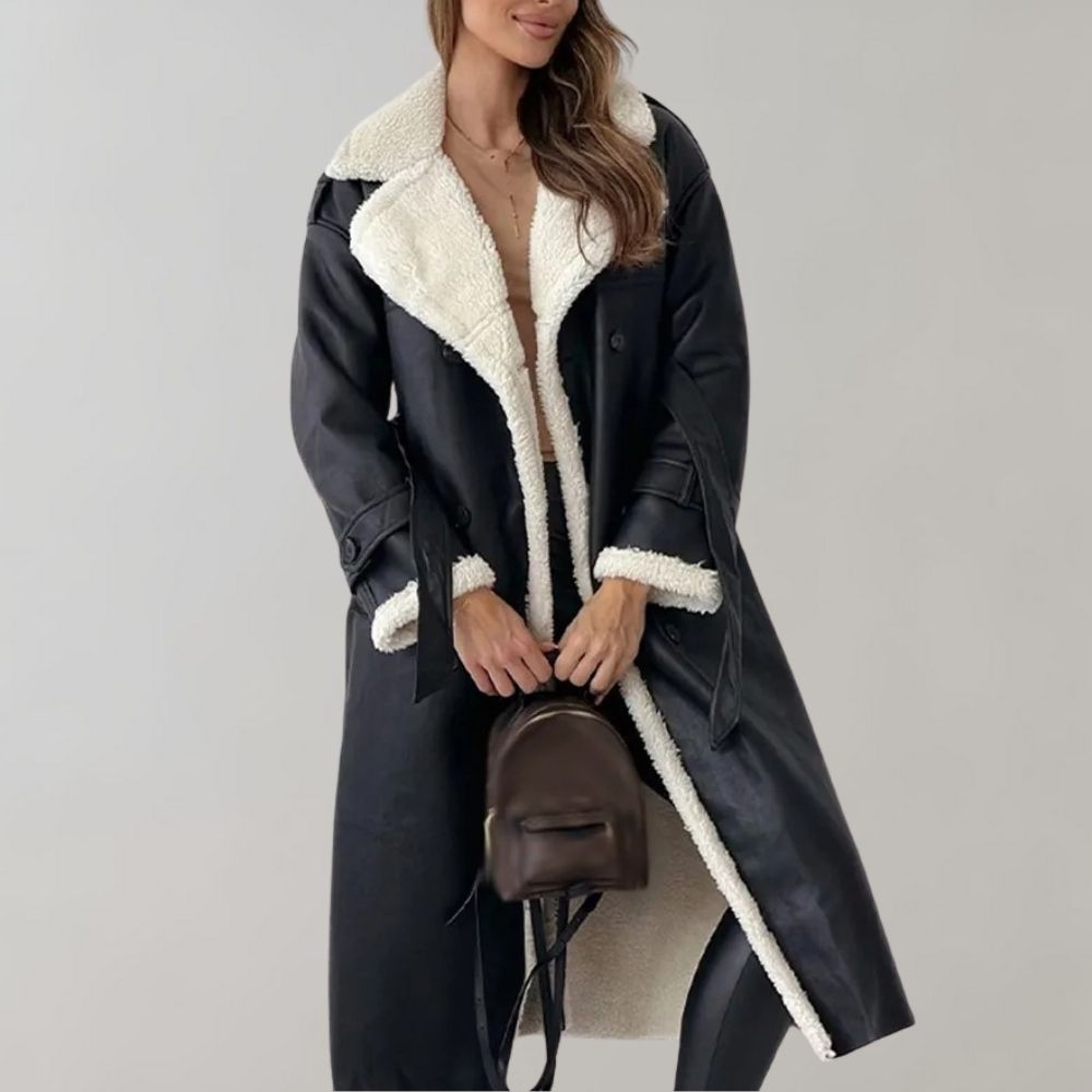 Diewke | Long Women's Winter Coat with Faux Fur – Elegant & Warm