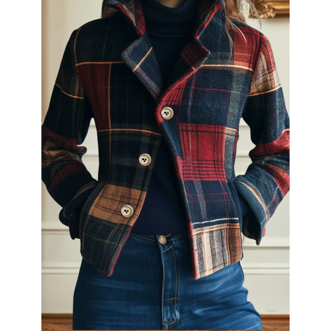 Margot | Timeless Plaid Wool Coat