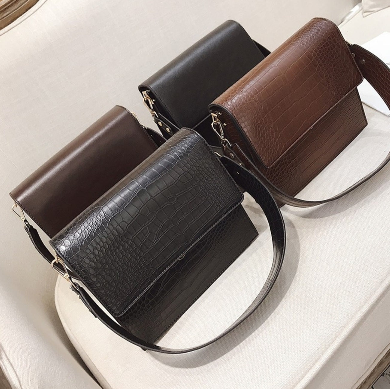 Diek | Mini Croc Shoulder Bag - Crossbody