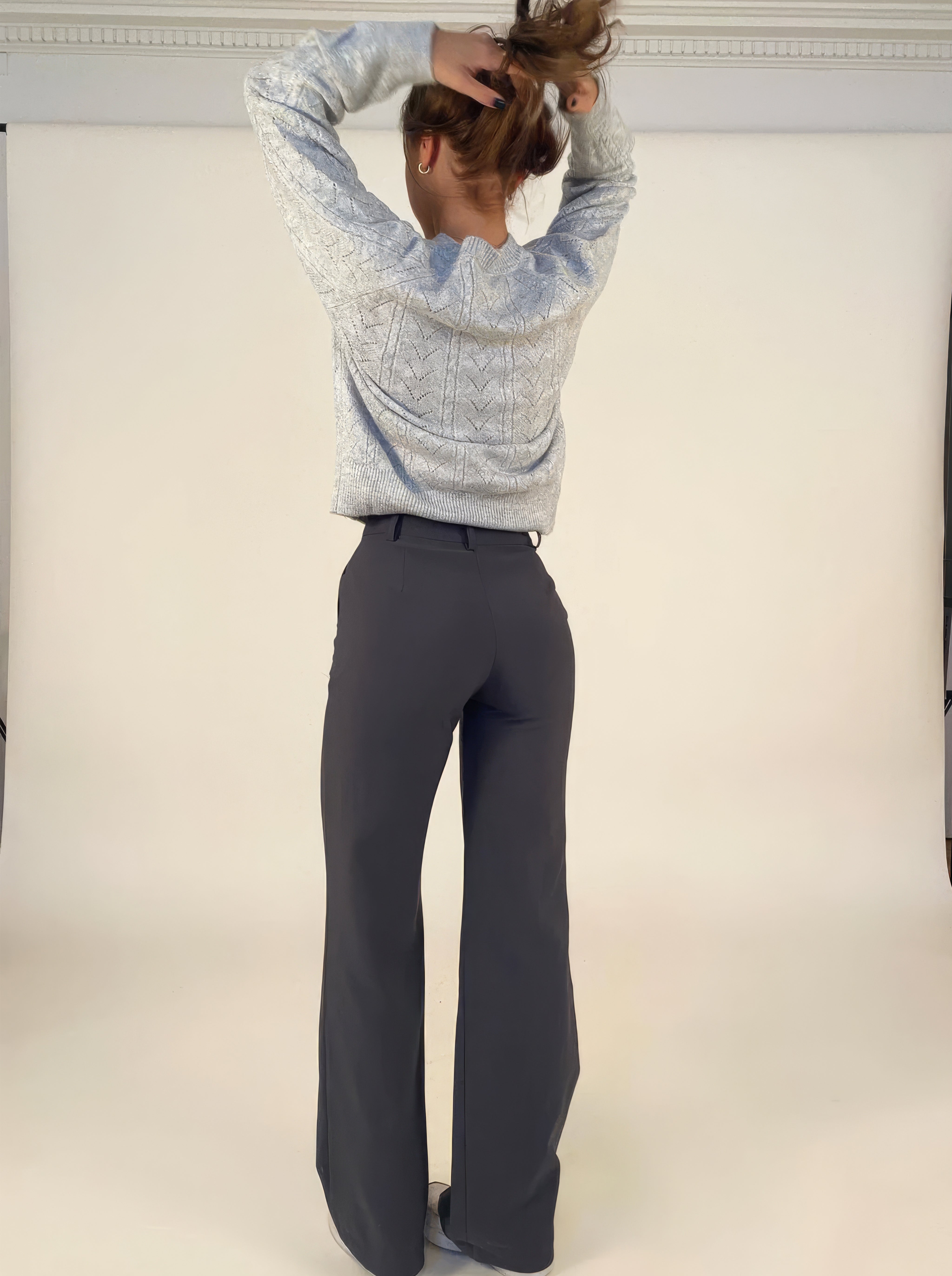 Beau | High-Waisted Straight-Leg Trousers