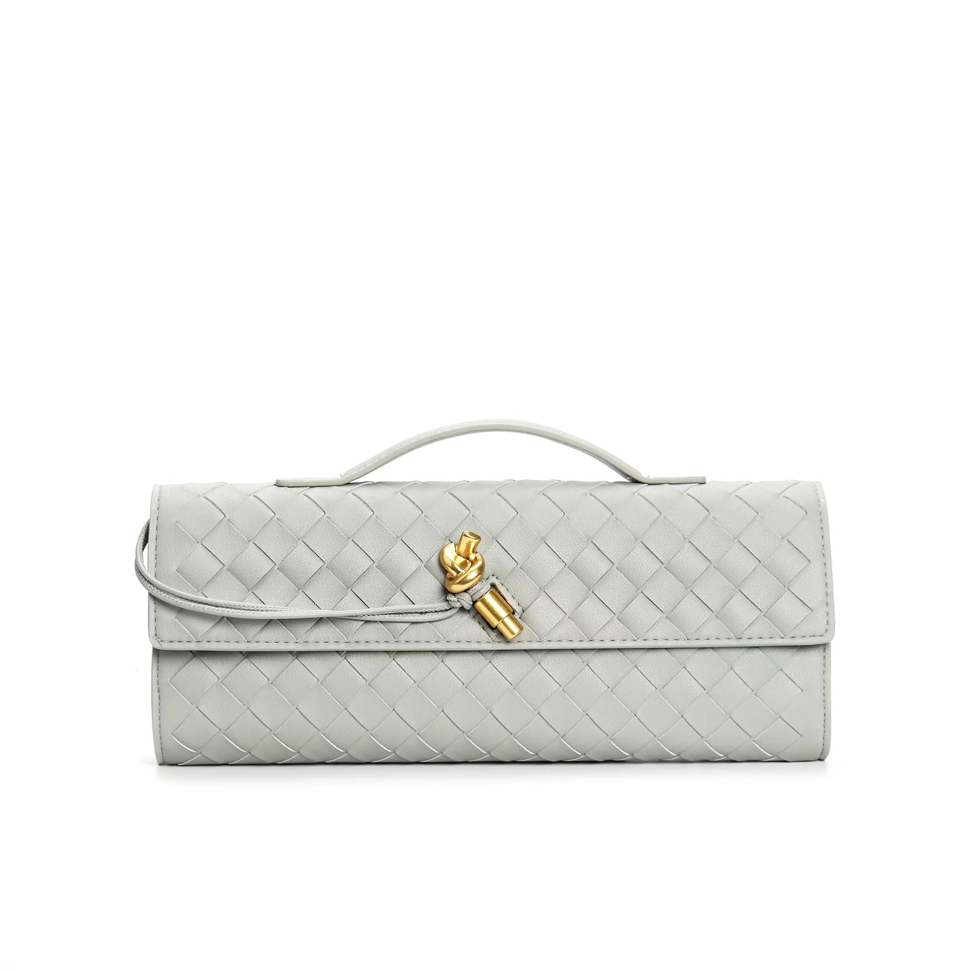 Leora | Luxe Shoulder Bag - Woven Clutch
