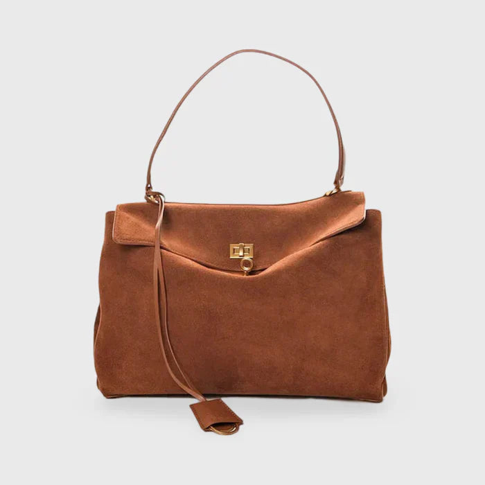 Luxury Suede Shoulder Bag - Stylish & Practical