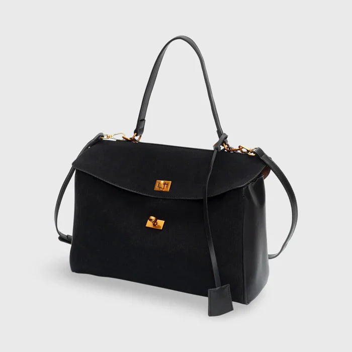 Jule | Premium Shoulder Bag made of Suede with Vegan Leather Finishes
