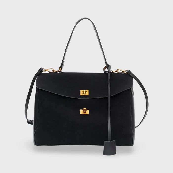 Jule | Premium Shoulder Bag made of Suede with Vegan Leather Finishes