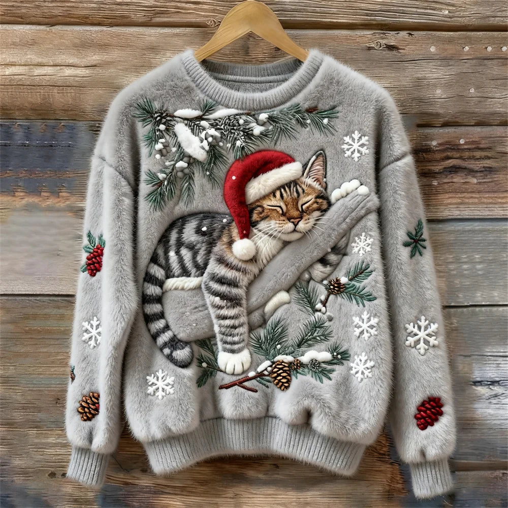 Lydia | Festive Cozy Cat Sweater