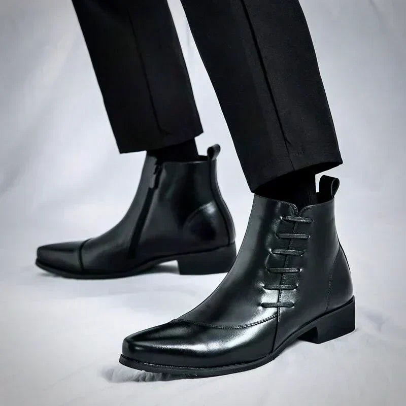 Samuel™ - Chic Thatcher Leather Dress Boots