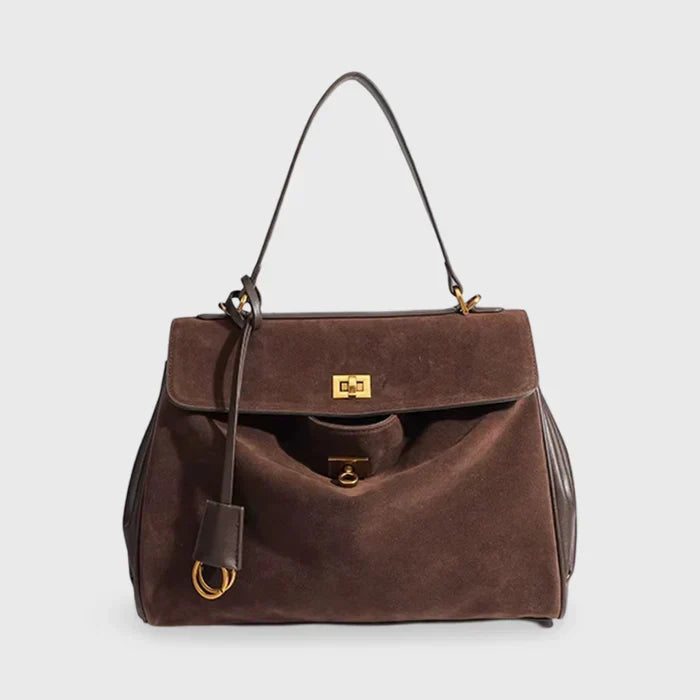 Jule | Premium Shoulder Bag made of Suede with Vegan Leather Finishes