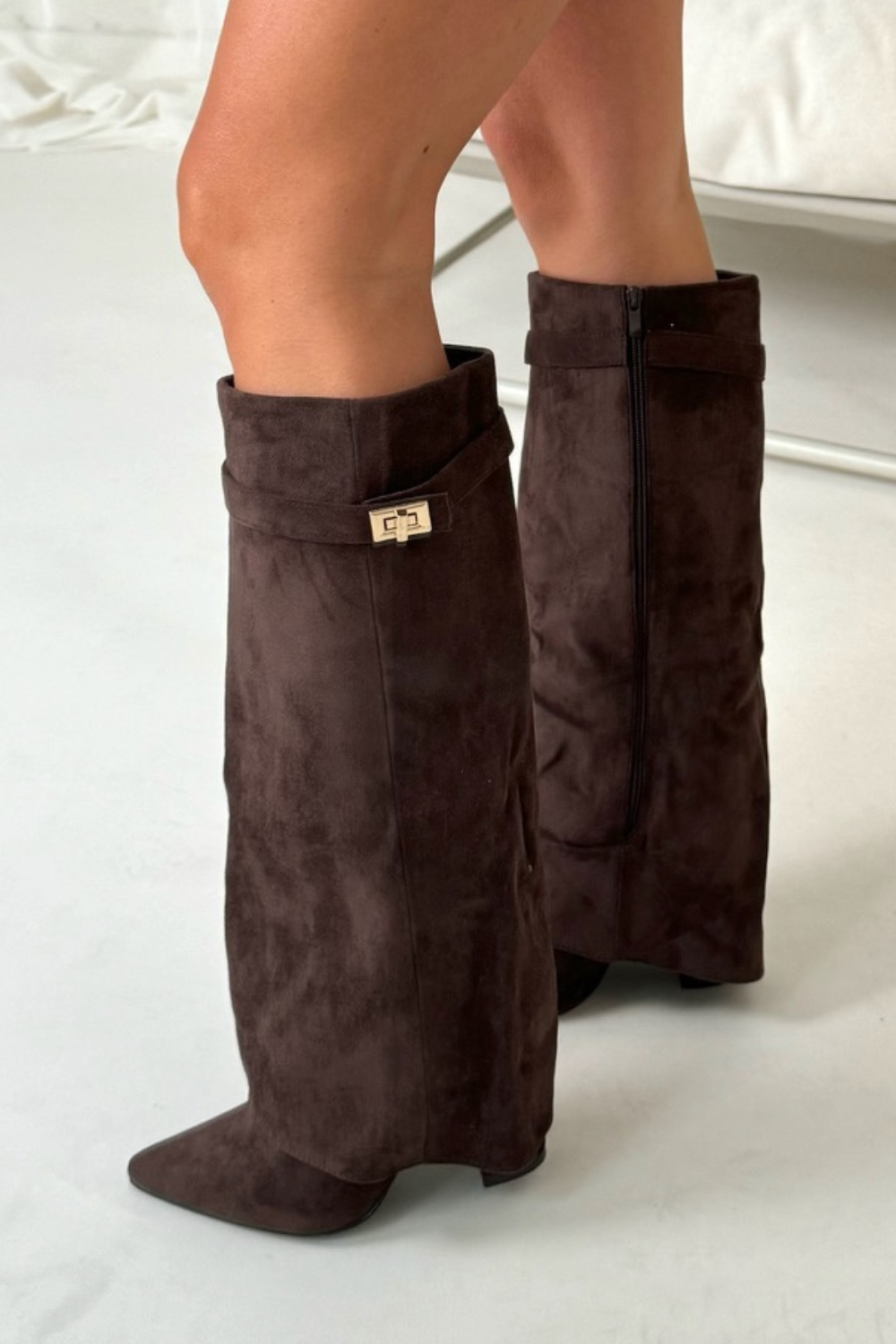 Zohra | Flap-Detail High Boots