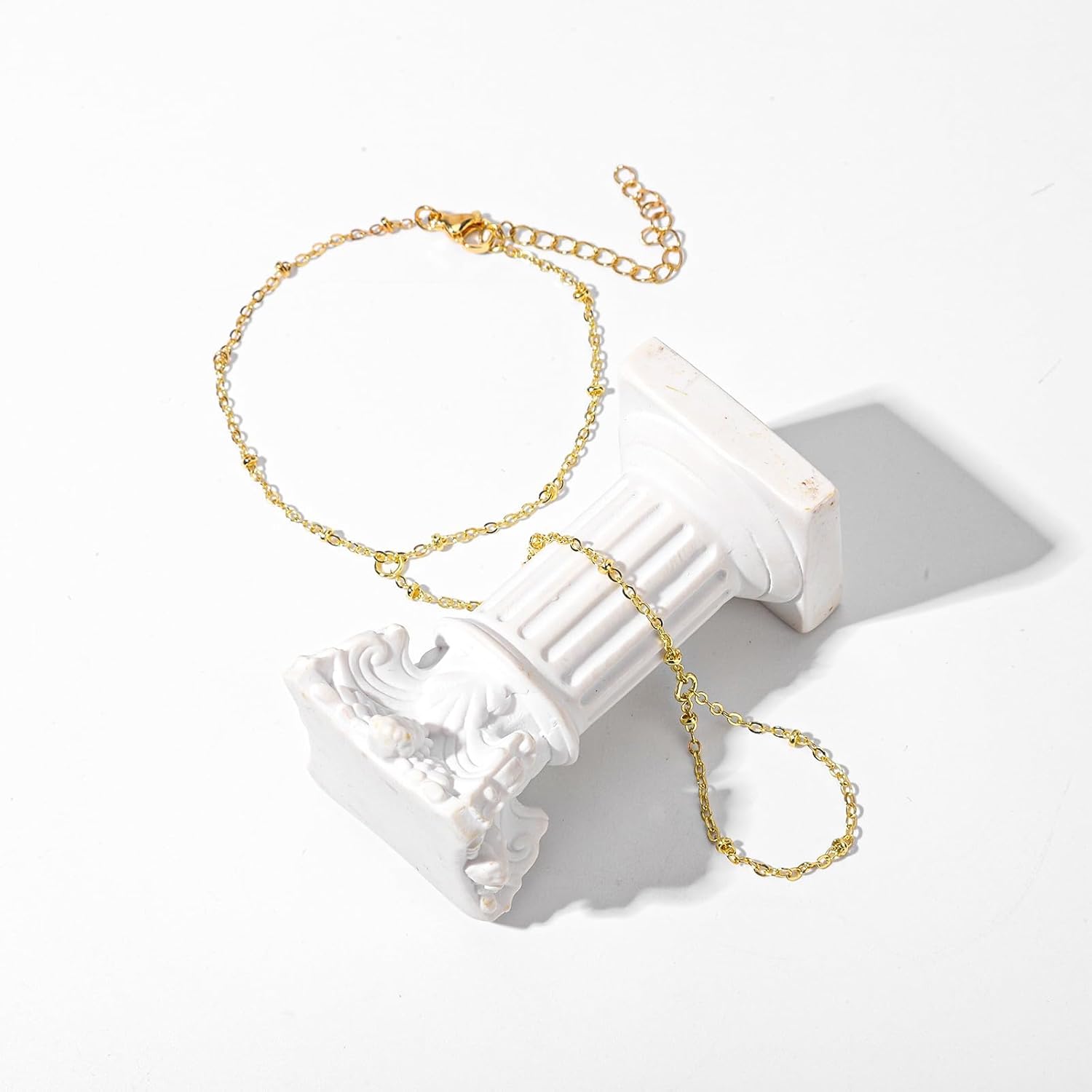 Quincy | Dual Gold Hand Chain and Bracelet