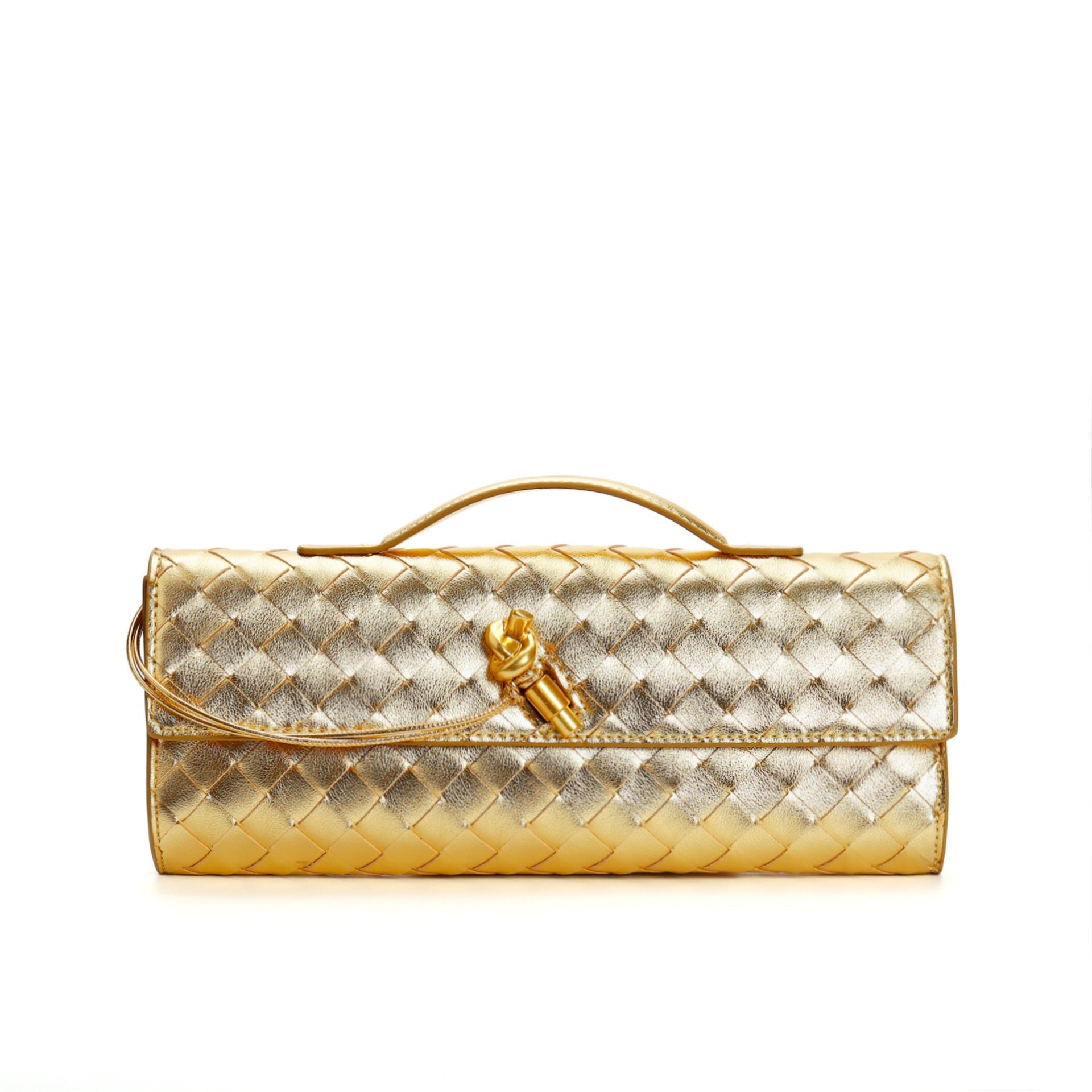 Leora | Luxe Shoulder Bag - Woven Clutch