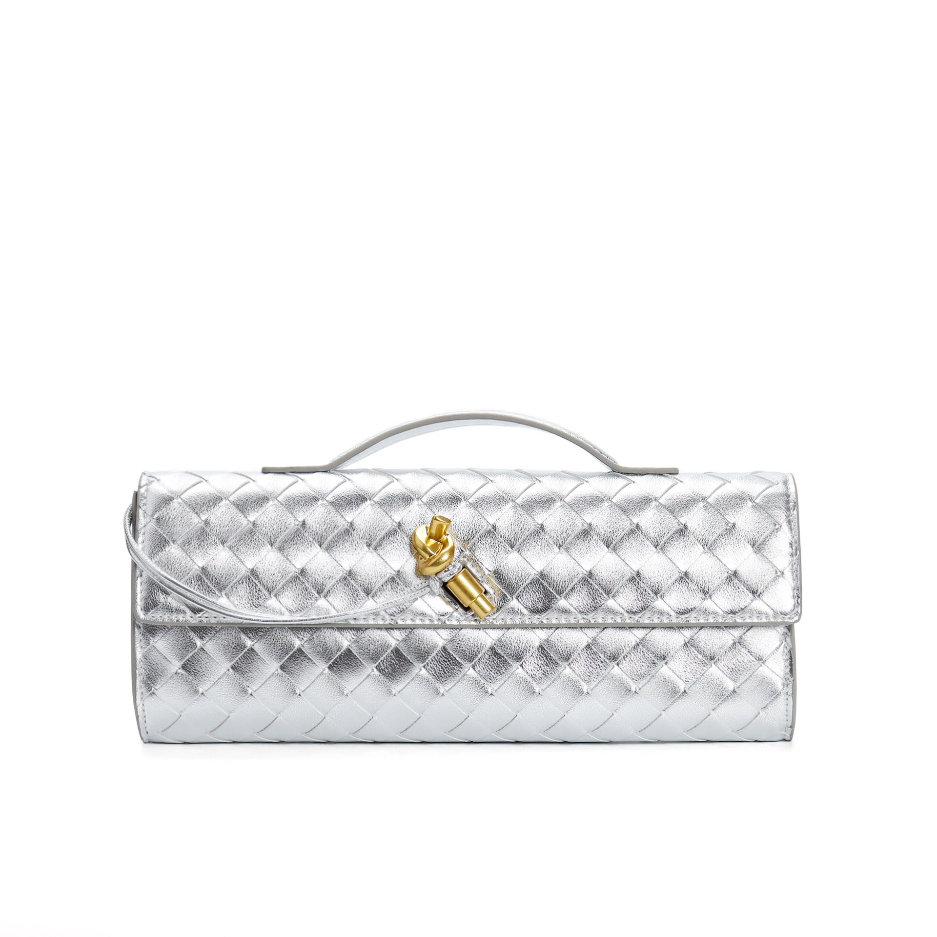 Leora | Luxe Shoulder Bag - Woven Clutch
