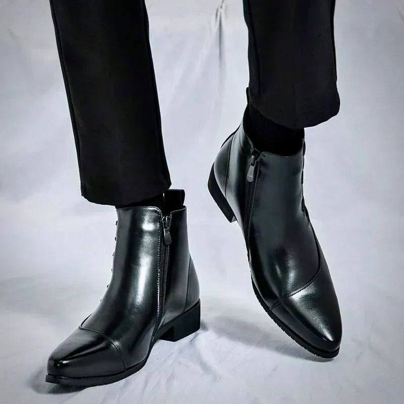 Samuel™ - Chic Thatcher Leather Dress Boots