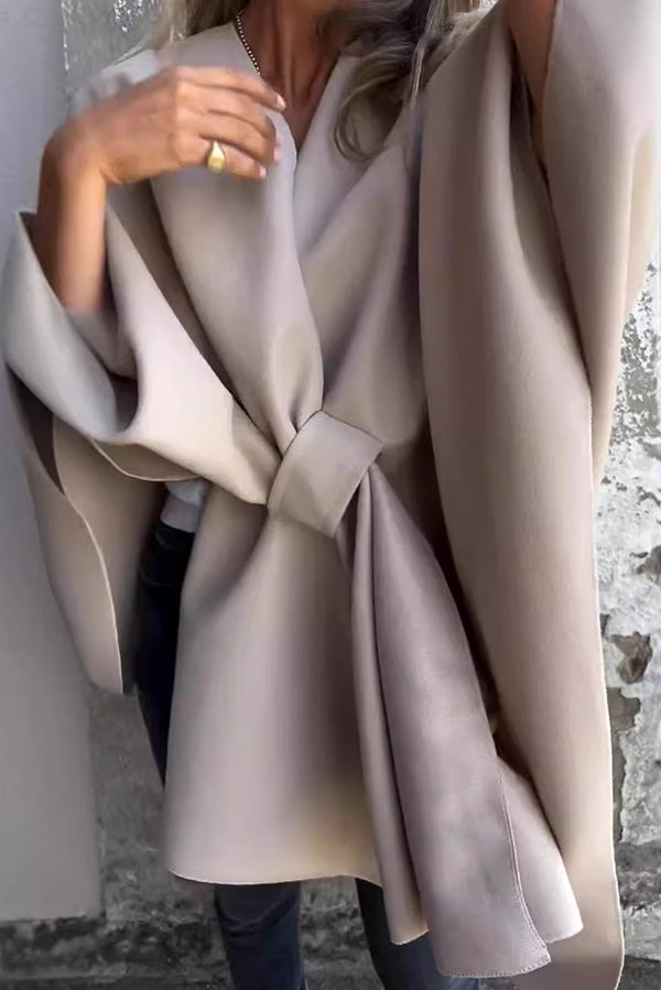 Alisa | Fashionable Women's Cape Shawl – Elegant Open Style Jacket