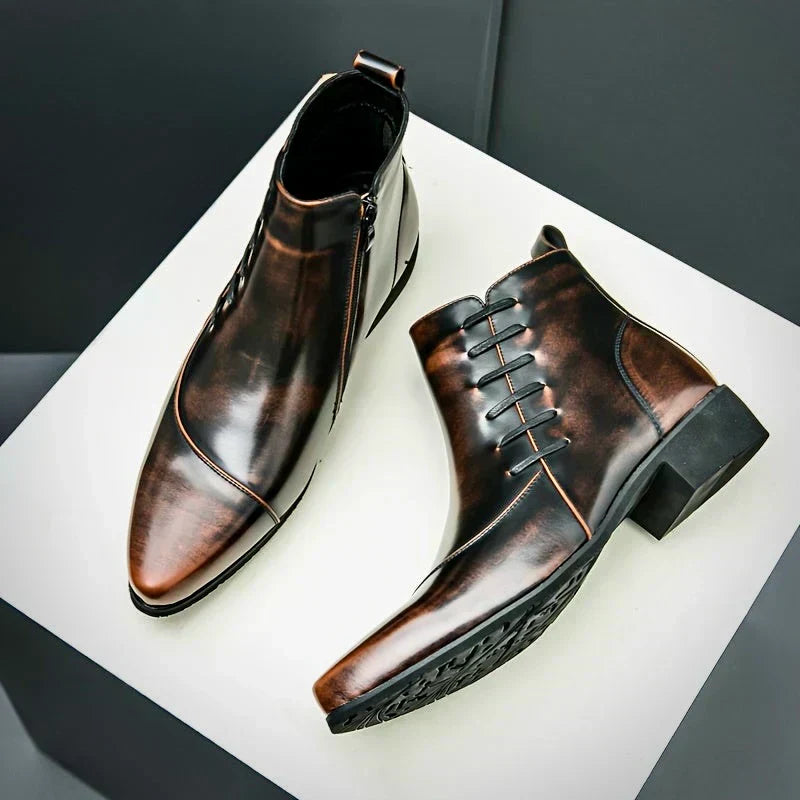 Samuel™ - Chic Thatcher Leather Dress Boots