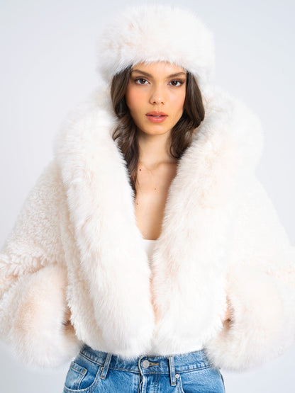 Mex | Cropped Faux Fur Jacket