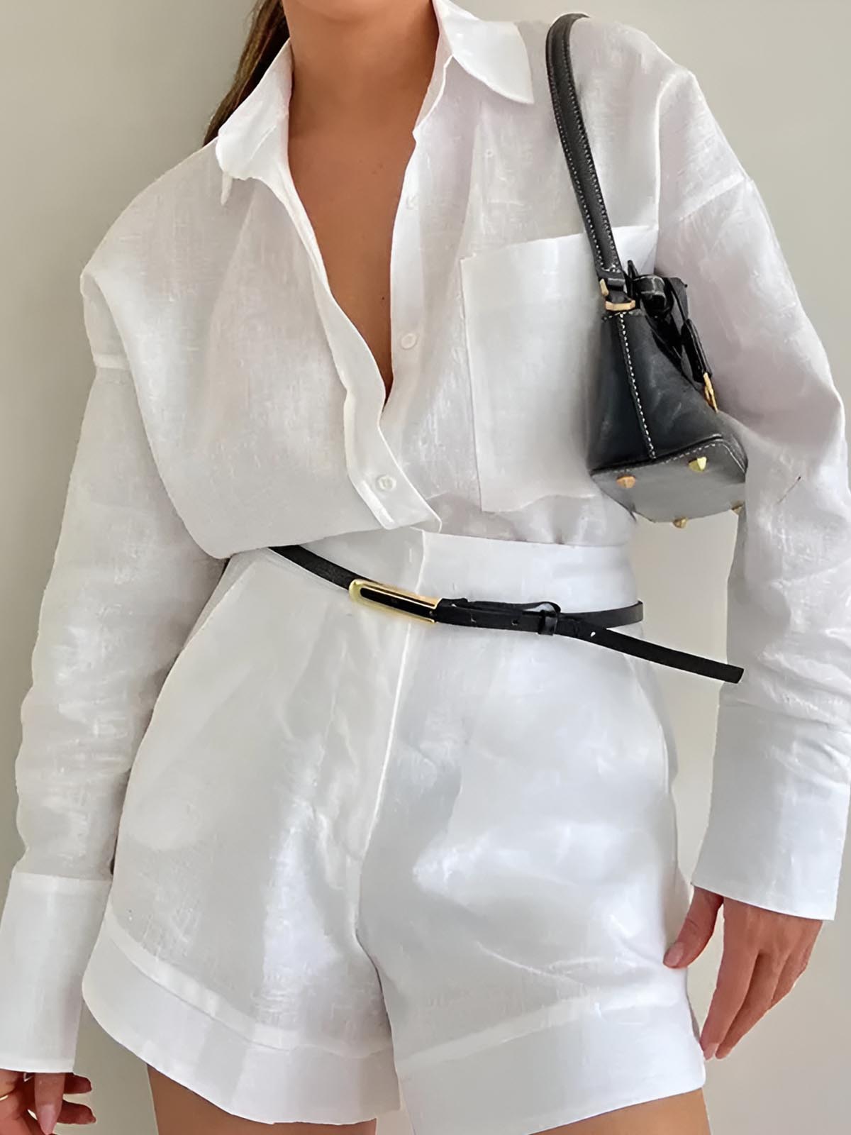 Dona | Women's Two-Piece Cotton Set – Blouse & Shorts for a Stylish Summer