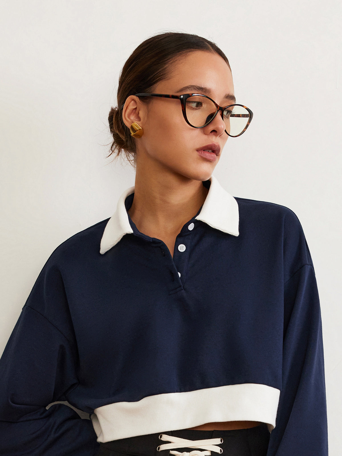 Jytte | Women's Retro Cat-Eye Glasses in Leopard Print