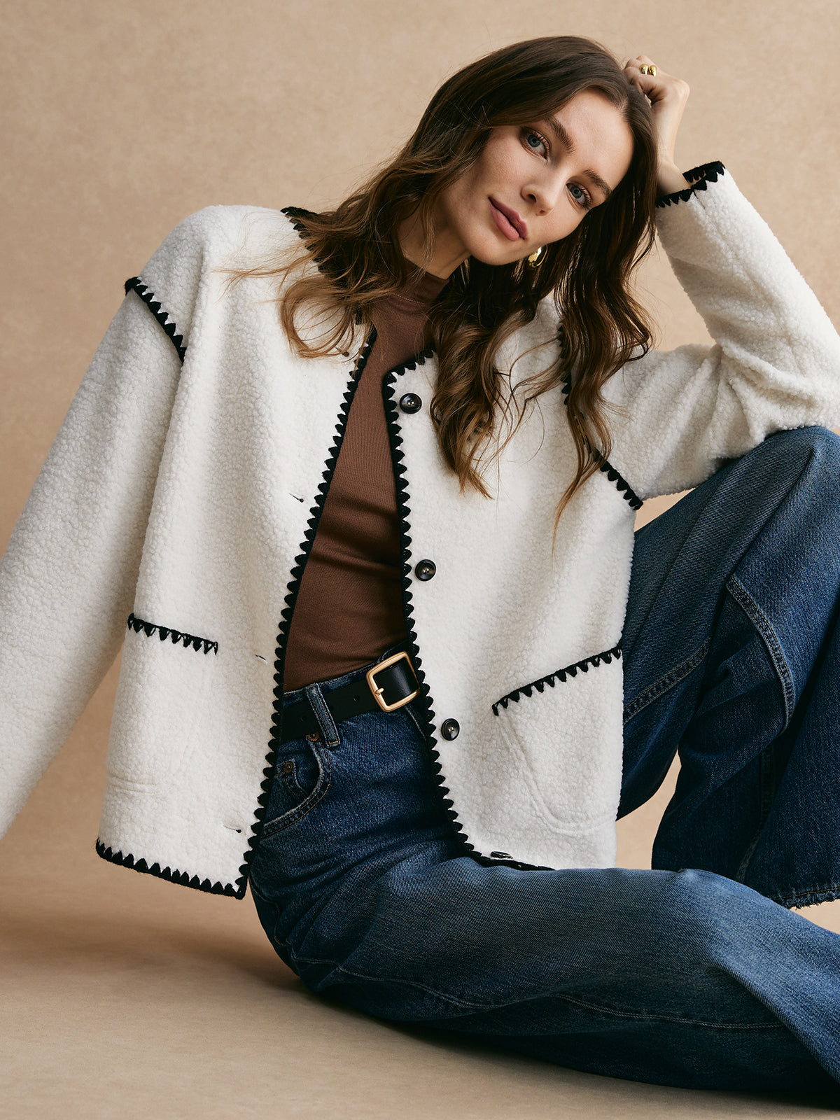 Jolente | Contrast Fleece Jacket Made of Minky Fleece – Soft & Warm