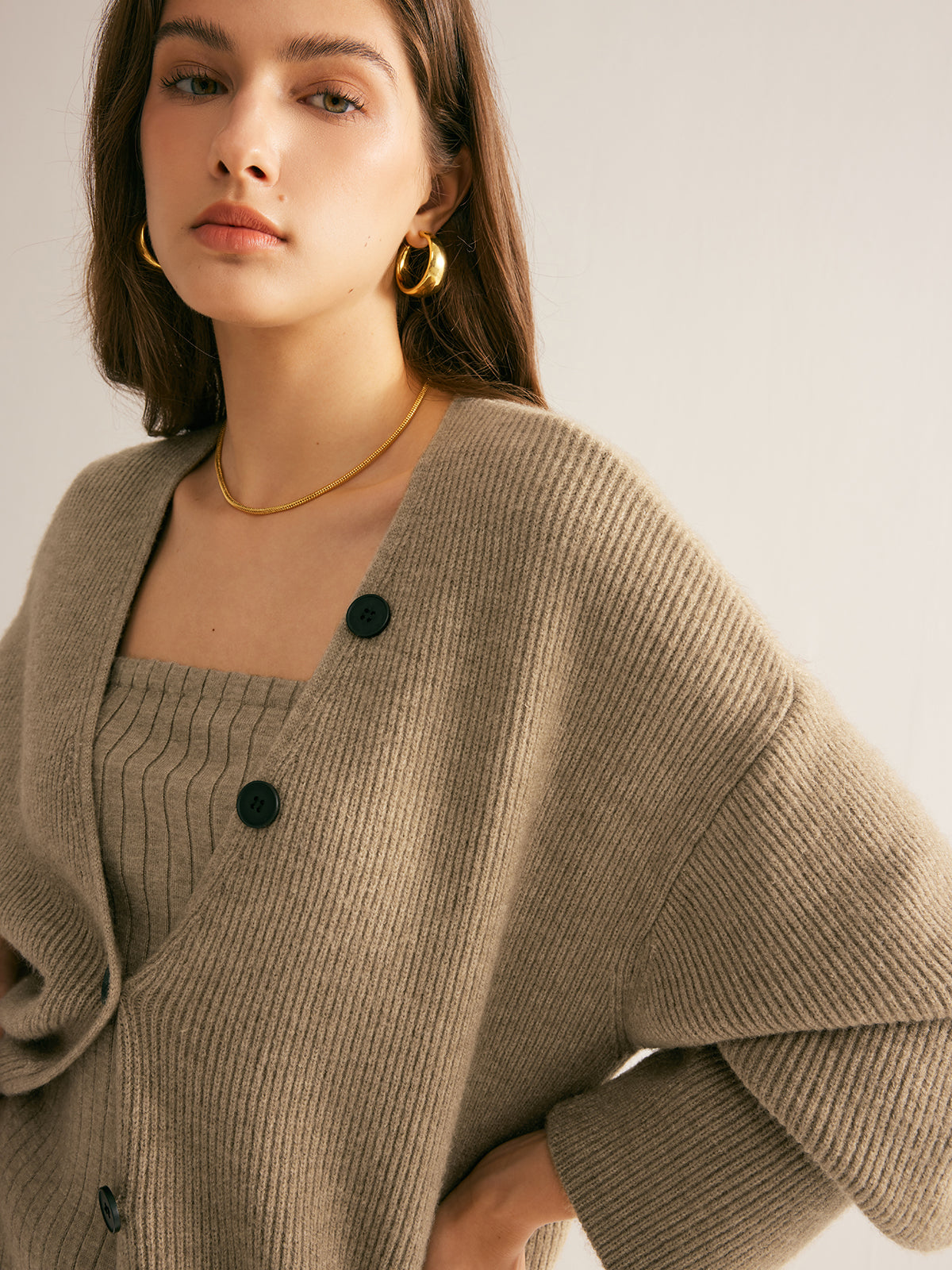 Annita | Ribbed Knit Cardigan for Women – Soft & Stretchy