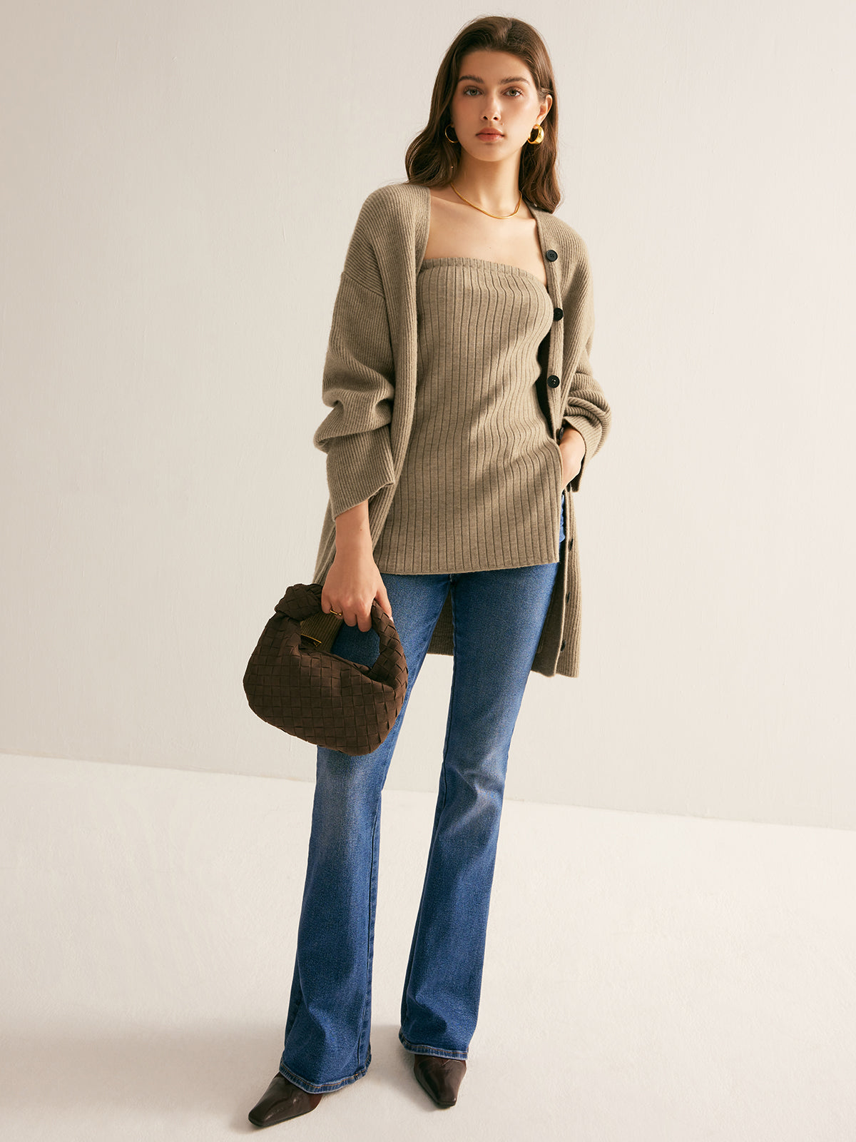 Annita | Ribbed Knit Cardigan for Women – Soft & Stretchy