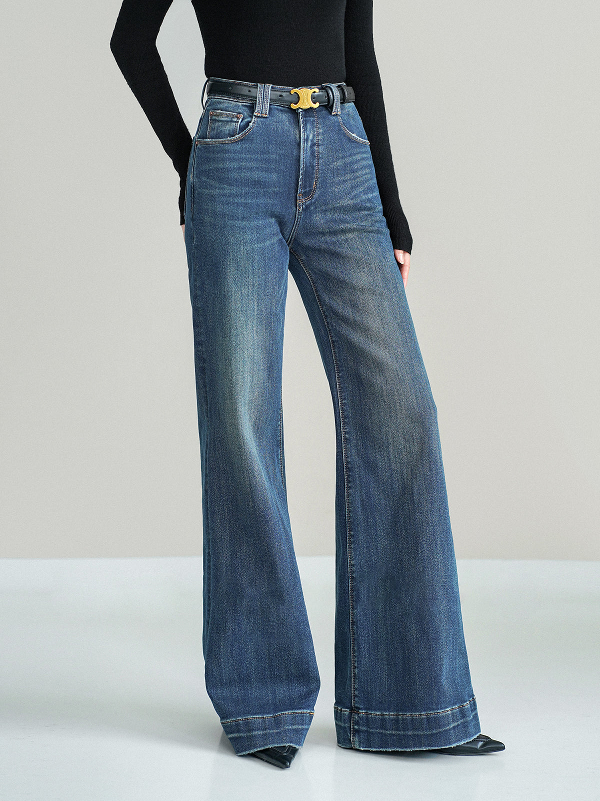 Metha Women's Mid-Rise Stretch Bootcut Denim Jeans