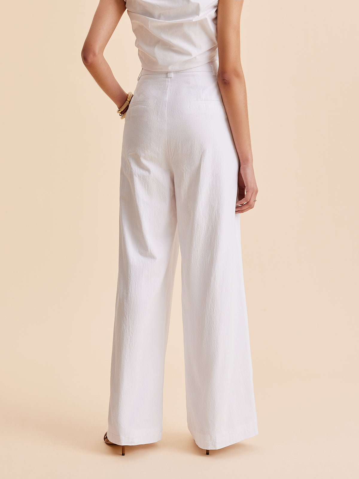 Isley | Mid-Rise Cotton Pants Featuring Pockets