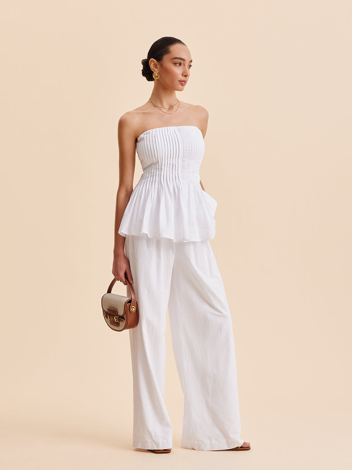 Isley | Mid-Rise Cotton Pants Featuring Pockets