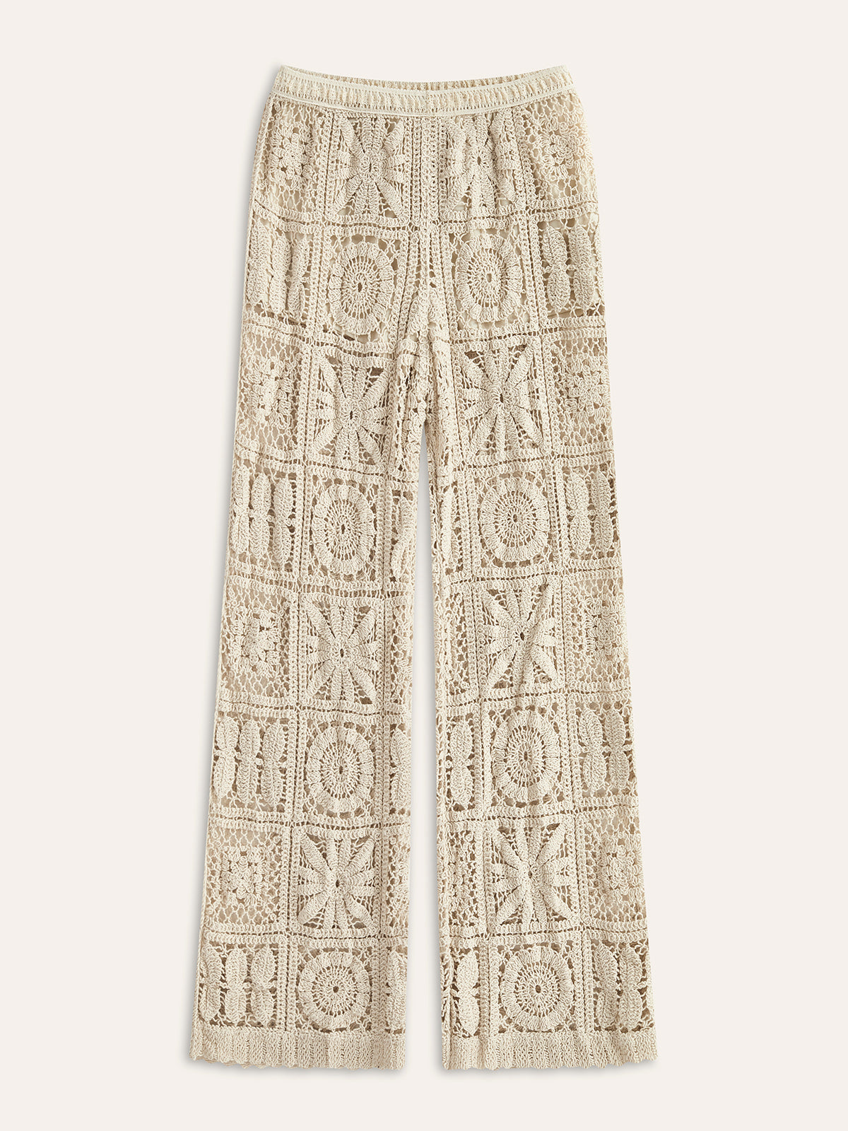 Bibiana | Women's Semi-Transparent Mid-Rise Long Pants