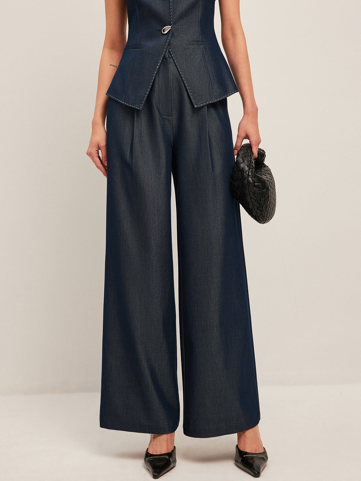 Idoya | High-Waisted Wide-Leg Trousers for Women – Stylish & Comfortable