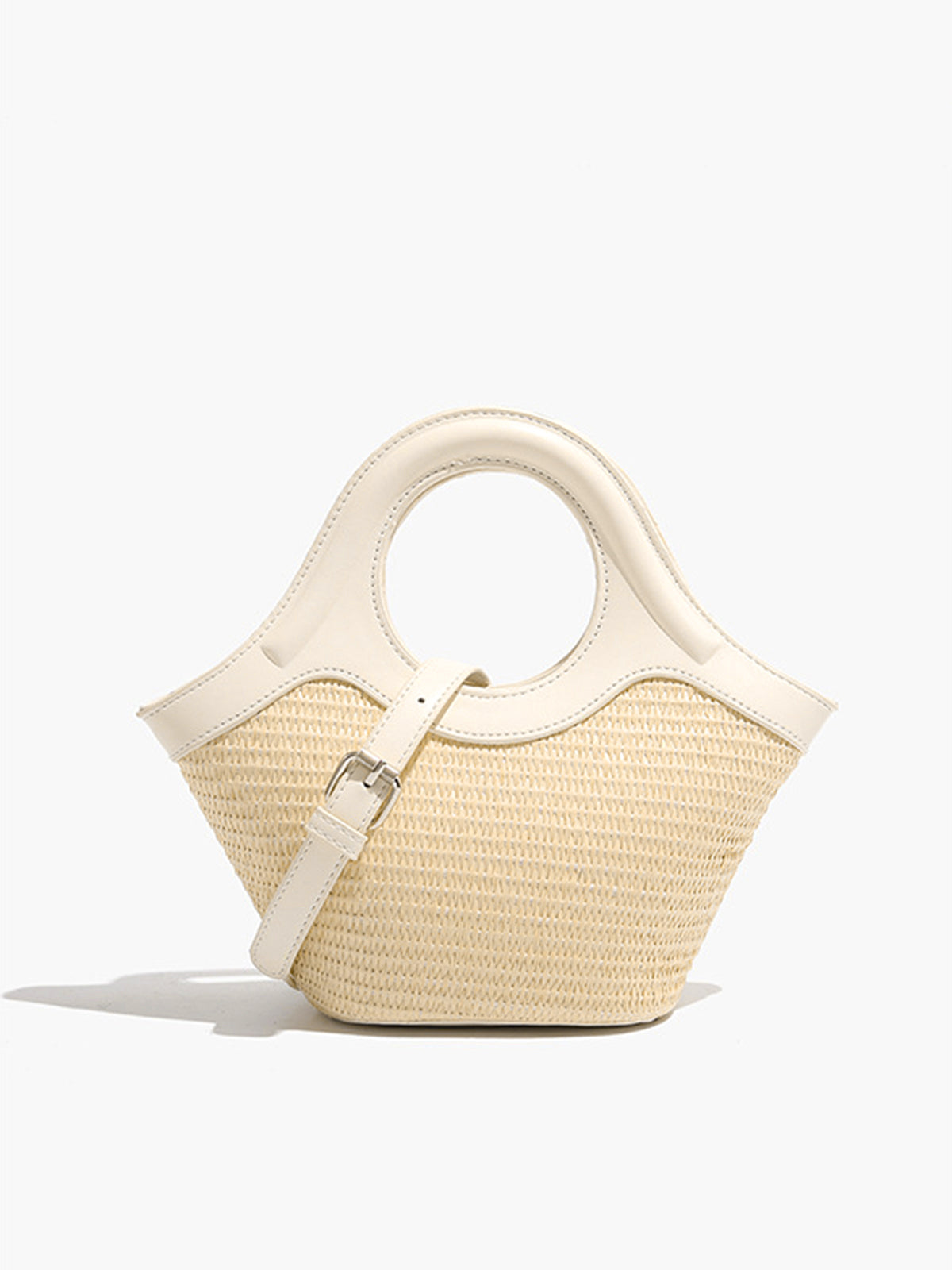 Estrelle | Woven Round Beach Bag – Boho Handbag for Women Summer