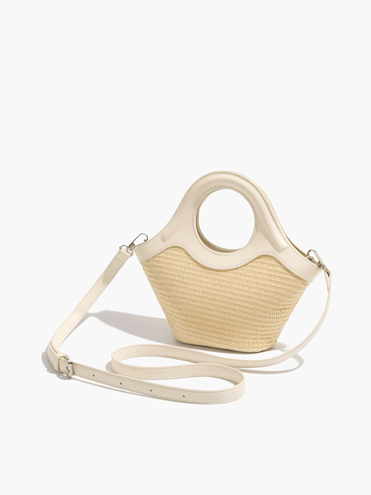 Estrelle | Woven Round Beach Bag – Boho Handbag for Women Summer