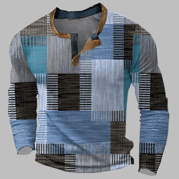 Antoine Color-Blocked Henley Top