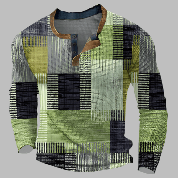 Antoine Color-Blocked Henley Top