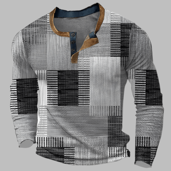 Antoine Color-Blocked Henley Top
